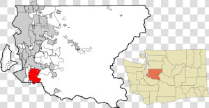 King County Washington Incorporated And Unincorporated   Lake Sammamish On A Map Washington  HD Png Download