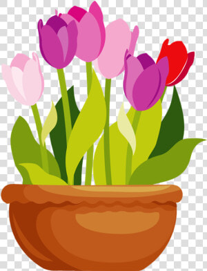 Clipart Flower Pot Clip Free Library Picture   Flower Pot Clipart Png  Transparent Png