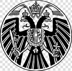 Austrian Eagle 1 Clip Arts   Austrian Eagle Black And White  HD Png Download