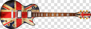 Union Jack Flag Guitar Wrap Skin  HD Png Download