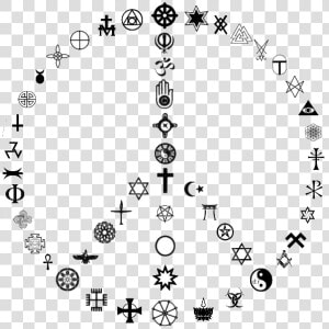 Religious Symbols Peace Sign  HD Png Download