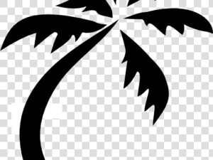 Palm Tree Clipart Black And White   Silhouette Coconut Tree Png  Transparent Png