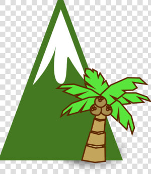 Transparent Moutain Clipart   Coconut Tree Clipart Small  HD Png Download