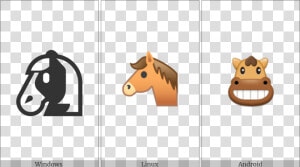 Horse Face On Various Operating Systems   Cartoon Horse Face Small  HD Png Download