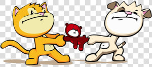 Catdog   Cat And Dog Cartoon  HD Png Download