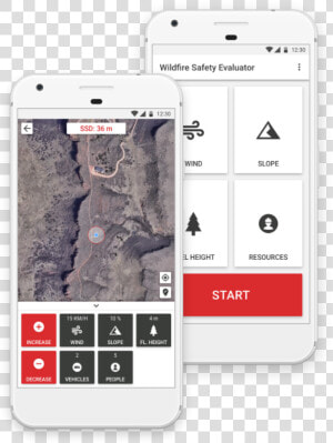 A Photo Of The Wildfire Safety Evaluator   A New App   Prototype For The App Of Wildfire  HD Png Download