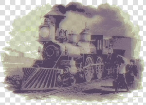 Vintage Train   Victorian Era Steam Engine  HD Png Download