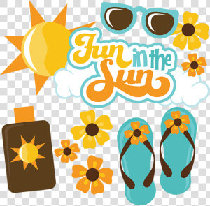 A Kid Having Fun In The Sun Clipart Banner Black And   Fun In The Sun  HD Png Download