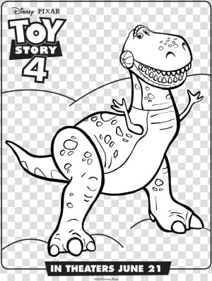 Toy Story 4 Dinosaur   Toy Story 4 Bo Peep Coloring Page  HD Png Download