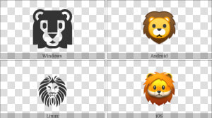 Lion Face On Various Operating Systems   Smiley  HD Png Download