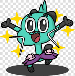 Shiny Dewott Gumball Watterson By Shawarmachine   Shiny Pokemon As Cartoon Characters  HD Png Download