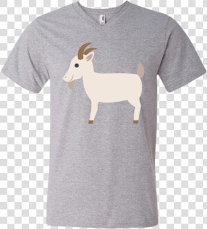 Goat Emoji Men S V Neck T Shirt   T shirt  HD Png Download