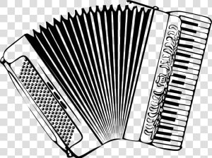 Black And White Accordion Instrument Vector Clip Art   Accordion  HD Png Download