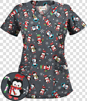 Penguin Christmas Scrubs  HD Png Download