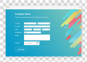 Php Contact Form Example With Custom Design And Recaptcha   Website Form  HD Png Download