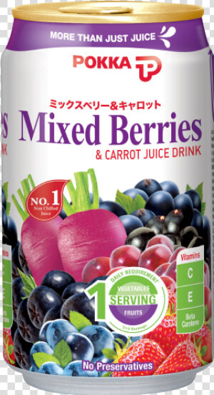 Mixed Berries  amp  Carrot Juice Drink   Pokka Mixed Berries Juice  HD Png Download