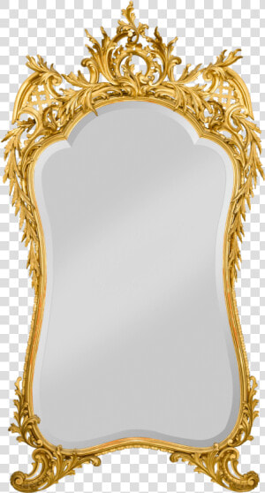 Louis Xv style Gold Leaf Mirror   Golden Mirror Frame Png  Transparent Png