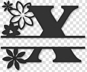 Flower Split Monogram X   J Split Monogram Svg  HD Png Download