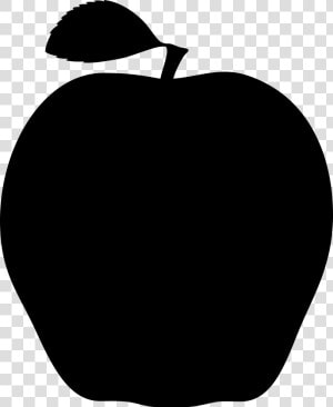 Apple Silhouette   Apple Clipart Black  HD Png Download