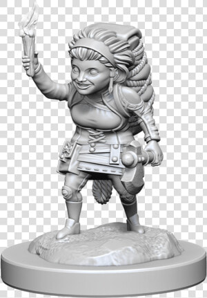 Halfling Fighter   Female Halfling Fighter Miniature  HD Png Download