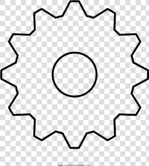 Cogwheel Coloring Page   Rueda Dentada Para Dibujar  HD Png Download