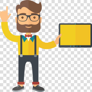 Lawyer Vector Desk   Man With Laptop Vector  HD Png Download