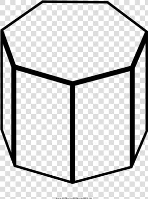 Heptagon Prism Coloring Page   Heptagonal Prism  HD Png Download