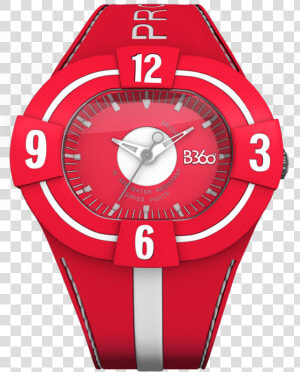 B Proud red White Watch  HD Png Download