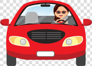 Transparent Car Driving Away Png   Lady Driving Clipart  Png Download