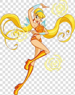  stella  winx  winxclub  club  blonde  orange  glitter   Winx Club Stella Magic Winx  HD Png Download