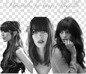 5 Hairstyles For Bangs   Bangs With Long Hair Haircut  HD Png Download