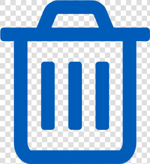 Solid Blue Icon Of A Garbage Can   Delete Button Png  Transparent Png