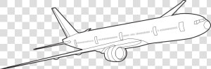 Boeing Airplane Clipart   Airplane Outline  HD Png Download