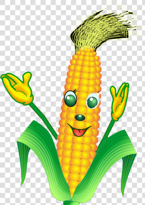 On The Cob Cartoon Transprent Png Free  Transparent Png