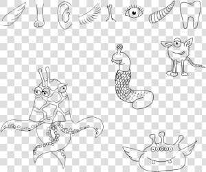 Monster  The Specter Of  The Bogeyman  Alien  Eye   Line Art  HD Png Download