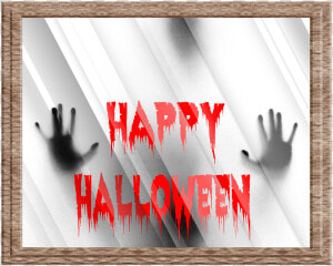 Happy Halloween  Glass  Hands  Blood  Scary  Horror   Sign Language  HD Png Download