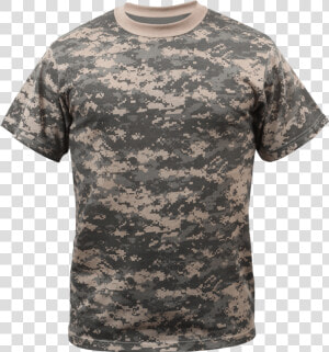 Acu Digital Camo Military T shirt   Rothco Digital Camo Shirt  HD Png Download