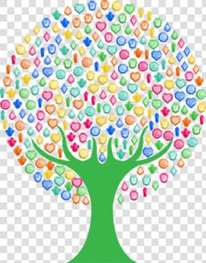 Symmetry area tree   Colorful Tree Clipart Png  Transparent Png