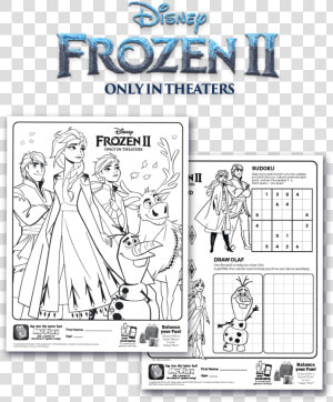 Frozen 2 Exciting Coloring And Activity Sheets   Illustration  HD Png Download