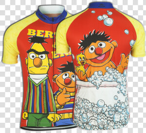 Bert  amp  Ernie Cycling Jersey   Sesame Street Ernie Bert Shirt  HD Png Download