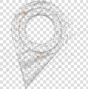 Pixel Nodes In The Shape Of A Location Pointer   Circle  HD Png Download