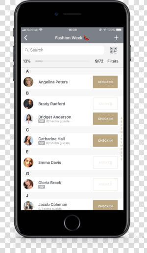 Guest List Screen For Mobile  HD Png Download