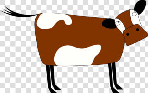 Pack Animal artwork dairy Cow   Cartoon Brown Cow Transparent Background  HD Png Download