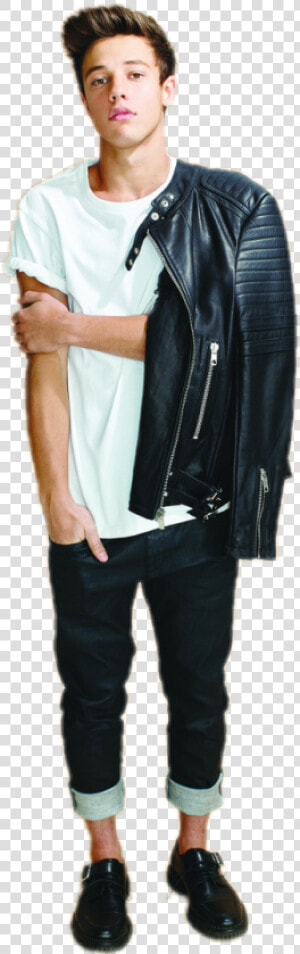 Leather Jacket   Png Download   Cameron Dallas Leather Jacket  Transparent Png