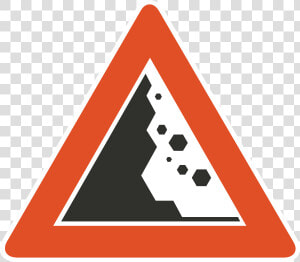 Avalanche Clipart Falling Rock   Falling Rocks Sign Png  Transparent Png