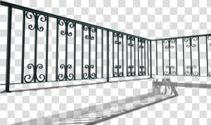 Wrought Iron Balcony Railing   Png Download   Plain Wrought Iron Railings  Transparent Png