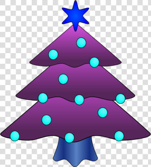 Purple Christmas Tree Clip Art   Christmas Tree Ornament Clipart  HD Png Download