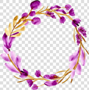 Watercolor Purple Flower Decoration Png   Floral Watercolor Purple Png  Transparent Png