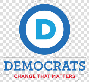 Democratic Party Logo With Slogan Tall Printed Color   Democrats Change That Matters  HD Png Download