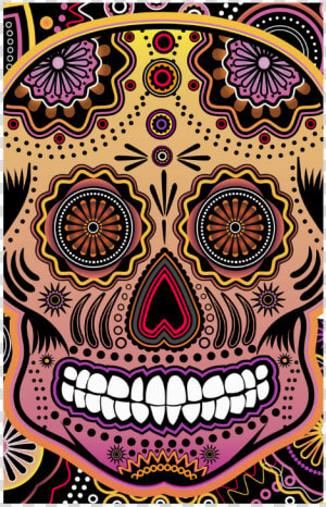 Candy Sugar Skull Poster 23 X36   Smile  HD Png Download